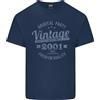 Gildan T-Shirt Vintage Anno 25 Compleanno 2001 Uomo Cotone