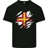 Gildan Maglietta Leggera In Cotone Per Uomo Torn Flag Guensey