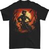 Gildan Maglietta Da Uomo Skull Biker Moto Halloween 25 100% Cotone