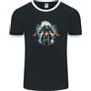 Fruit of the Loom Maglietta Ringer Da Uomo FotL Con Teschio Biker Moto Grim Reaper 20