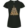 Gildan T-Shirt Donna Taglio Petite Con Pug Divertente Di Natale E Albero Di Natale