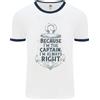Fruit of the Loom T-Shirt Ringer Da Uomo Del Marinaio Del Capitano Di Vela Narrow Boat Barge
