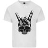 Gildan Rock Saluto Teschio Musica Chitarra Heavy Metal Uomo Maglietta Leggera In Cotone