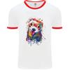 Fruit of the Loom T-Shirt Ringer Da Uomo Acquerello Per Furetti