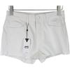 DENHAM Melrose Shorts Donna W25 Jeans Cerniera a Pulsanti Over White
