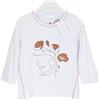 Vicario Cinque T-Shirt Donna Large Manica Tre Quarti Pattern Bianco