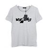 Cop-Copine T-Shirt Nervure COP COPINE Donna LARGE Manica Corta Tricot Mélange Grigio