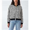 Pepe Jeans Giacca Donna Large Bomber a Bottoni Automatici Multicolore