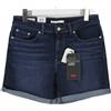 Levi's Classic Premium Big E Shorts Donna W28 Stretch Turn Up Vita Media Zip Fly