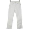 P_JEAN Christie Jeans Donna W26 Cropped Bootcut Stretchy Con Zip Bianco