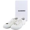 SANDRO Sneakers Uomo EU43 UK9 Basse In Tessuto Canvas Bianco Con Lacci Logo