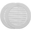 Vent Systems Copertura per sfiato per intradosso da 100 mm - Coperchio per griglia - Bianco, confezione da 2 - Schermo per insetti incorporato - Prese d'aria HVAC per bagno, casa, ufficio, cucina