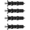 Penitue 4 Pezzi Viti Universali per Sedile WC, Bulloni in Gomma Nera Sedile Facile Installazione Antiscivolo Kit di Sostituzione Hardware per Ufficio Hotel Casa Scuola WC