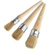 MYiuNuo 3-teiliges Kreide-Wachspinsel-Set mit natürlichen Borsten, runde Pinsel, Möbelpinsel, für Möbel, Heimdekoration, Wachsen, Verglasung von Töpferwaren (20 mm 25 mm 30 mm)
