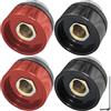 EATBALE DKZ10-25 Presa connettore pannello cavo per torcia di saldatura TIG 200Amp per montaggio rapido Dinse-Style Parti di ricambio universale pannello cavo spina spina kit accessori (nero e rosso)