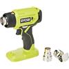 Ryobi 5133004423 - Soffiatore ad aria calda (18 V, grado di calore fino a 470°, illuminazione a LED, con due ugelli, senza batteria) R18HG
