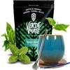 Verde Mate Set Yerba Mate Verde Mate Green Mega Menta 500 g - Tazza in ceramica, Bombilla, Sottobicchiere e spazzola per la pulizia