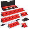 DEKEones Spatola in stucco, Set di Spatole Professionali per Superfici， 15 cm + 25 cm + 40 cm + 60 cm + 80 cm + asta con manico estensibile da 70 a 158 cm