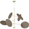 Mogg Lampada a Sospensione Fonoassorbente Diva 1 - Colore Beige Struttura Oro