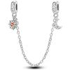 LIGHTDOG Collana di sicurezza in argento 925 Charms Bracciali Regalo carino di gioielli per donne ragazzea Moda perline pendenti
