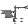 Gembird Supporto monitor Gembird supporto da scrivania laptop 17-32" fino a 9kg Nero [MA-DA-03]
