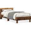 vidaXL Struttura letto con testata in legno di recupero 75 x 190 cm Materiale a base di legno