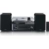 Lenco MC-760BK - Impianto stereo Hi-Fi con giradischi e altoparlanti - Radio Internet, DAB+, FM, Bluetooth®, lettore CD/MP3 - Nero