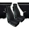 Lampa 98644 Melissa, Set Tende e coprisedili in Microfibra per Camion - Nero