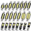 HOMTRAK 23Pcs Kit LED Auto Interni 12V T10 W5W C5W BA9S 6500K Luci Targa | Lampadine LED auto per plafoniera, posizione, targa e porta, bianco freddo 6500K, 12V, T10 W5W C5W BA9S