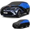 GunHyi Copriauto Gunhyi Impermeabile e Traspirante, Telo per Toyota C-HR, Copriauto Nero e Blu, Telo da Garage Completo per Proteggere da Pioggia, Sole e Polvere.