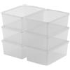 Keter Set di 6 Contenitori in Plastica con Coperchio C Box S Trasparenti Ideali