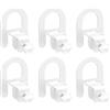 Lutown-Teen Ferma Materasso Supporto Antiscivolo 6 PCS, per Struttura Letto in Metallo, Guarnizioni Antiscivolo per Materasso in Posizione, Fermi Laterali Regolabili, Bianco