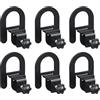 Lutown-Teen Ferma Materasso Supporto Antiscivolo 6 PCS, per Struttura Letto in Metallo, Guarnizioni Antiscivolo per Materasso in Posizione, Fermi Laterali Regolabili, Nero