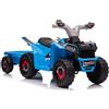 LEAN TOYS Kinder Quad Elettrico 6V Con Rimorchio LEAN TOYS ATV Bluetooth Miniquad