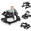 COSTWAY Girello per Bambini 4 in 1 Girello Pieghevole con Altezza e Velocità