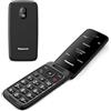 Panasonic KX-TU410 Telefono Cellulare 4G a Conchiglia 2,4 Pollici, Tasto SOS, Bluetooth 5.0, HAC, Vivavoce, IP44, Nero