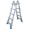 S.T.P. New Blue A20NB5, 2x10 gradini, 5 m - Scala in alluminio telescopica - Altezza stimata operativa 6 m