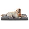Feandrea Cuccia per Cani, Lettino per Animali, Gommapiuma Preformata Ondulata, con Maniglia, Sfoderabile, Uso a Doppio Lato, Impermeabile, Taglia XXL, 120 x 74 x 10 cm, Grigio Tortora PGW244G01