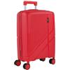ITACA - Trolley Bagaglio A Mano 55x40x20 leggero rigido con ruote girevoli ideale per viaggi in cabina Valigia Bagaglio A Mano compatibile Ryanair, Rosso