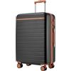 Kono Valigia Media 66.5cm, Valigia Leggera in Composito ABS+PC, Equipaggio Mano con 4 Ruote, Grigio