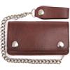 Milwaukee Leather MLW7889 - Portafoglio da uomo in pelle morbida di alta qualità, 19 cm, con catena in acciaio inox antifurto a doppia piega, Pelle Nuda 6, 6 Inch, Portafoglio Biker