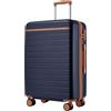 Kono Valigia Media 66.5cm, Valigia Leggera in Composito ABS+PC, Equipaggio Mano con 4 Ruote, Blu