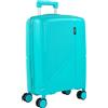 ITACA - Trolley Bagaglio A Mano 55x40x20 leggero rigido con ruote girevoli ideale per viaggi in cabina Valigia Bagaglio A Mano compatibile Ryanair, Turchese