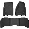 Husky Liners | Serie X-ACT Contour | Rivestimento per pavimento anteriore e 2° sedile - nero | 53608 | Adatto per Dodge Ram 1500 Classic 2009-2021, 2010-2018 Dodge Ram 2500/3500 Crew Cab w/cambio