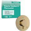 hansgrohe Ecostat Comfort S - Miscelatore termostatico incasso, Rubinetto termostatico con blocco di sicurezza (SafetyStop) a 40° C, Termostato rotondo, 2 utenze, oro lucido, 33715990