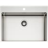 SCHOCK | Lavello Cucina NEW TECHNICK PLUS N100 2L Acciaio Inox 304, 700x510, interno vasca 650x400, Lavello 1 Vasca Acciao Inox Spazzolato, Abbinabile a Miscelatori, Piani Cottura, Forni