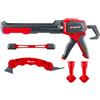 Einhell Accessories Einhell Set pistola per cartucce Profi, 5 pz (rapporto di forza 1:12-1:24 regolabile, antigoccia, utensile per fughe in nylon, spatola lunga, 2 cappucci con angoli R5/R10)