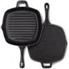 Chefarone Padella Grill Ghisa Smaltata 25,5 cm - Padella Bistecchiera con Beccuccio per Colare - Adatta a Induzione Gas Forno - Pentola per Carne Pesce Verdure