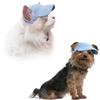 BASVII Cappello da Baseball per Cani in Morbido Velluto a Coste, Dimensioni regolabili, Come Abbigliamento per Cani da Compagnia, per la Decorazione e la Protezione Solare (S, Blu)
