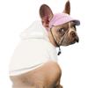 BASVII Cappello da Baseball per Cani in Morbido Velluto a Coste, Dimensioni regolabili, Come Abbigliamento per Cani da Compagnia, per la Decorazione e la Protezione Solare (M, Rosa)